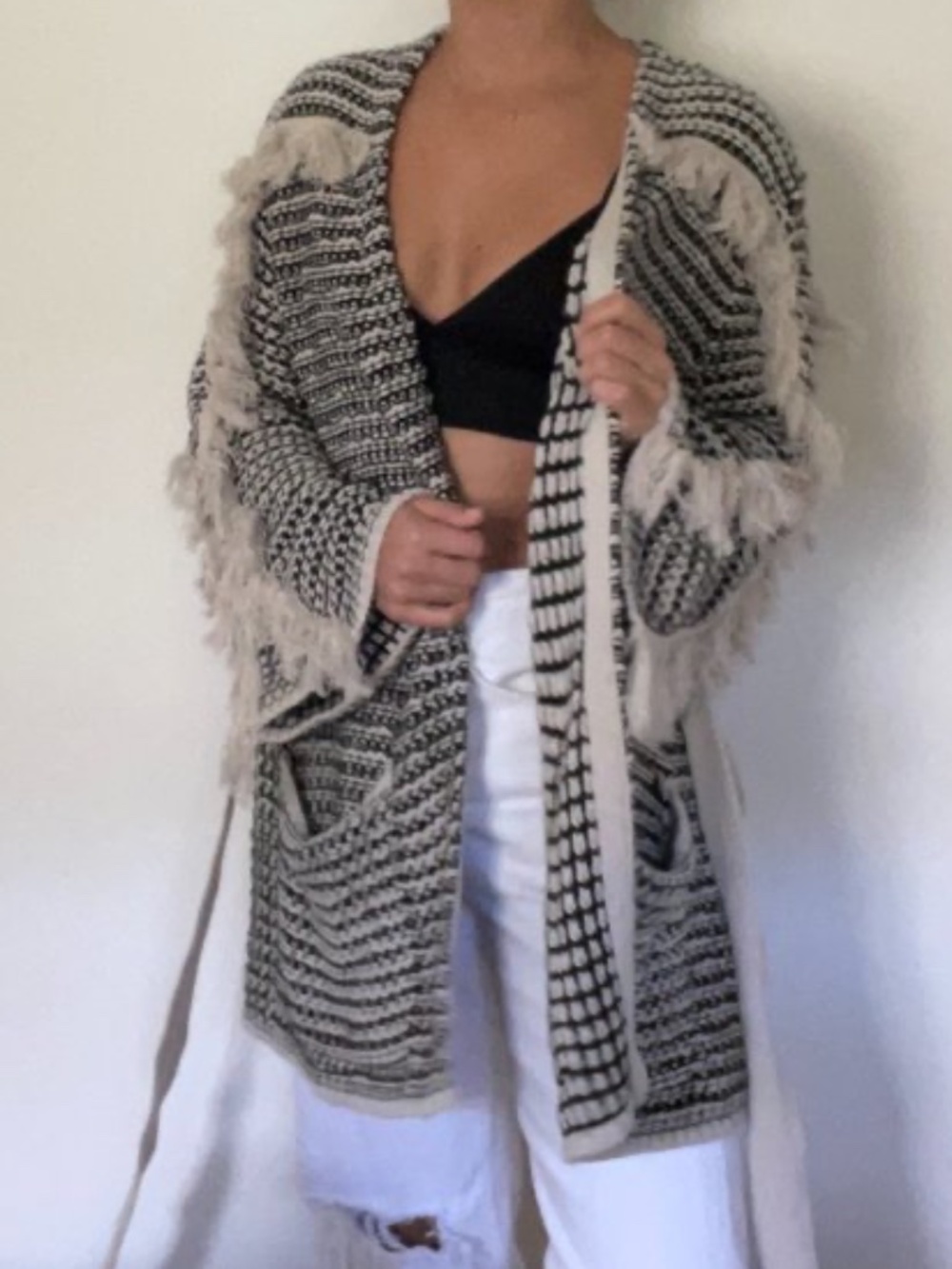 The Jetset Diaries Fringe Kimono Sweater - Picture 1 of 9